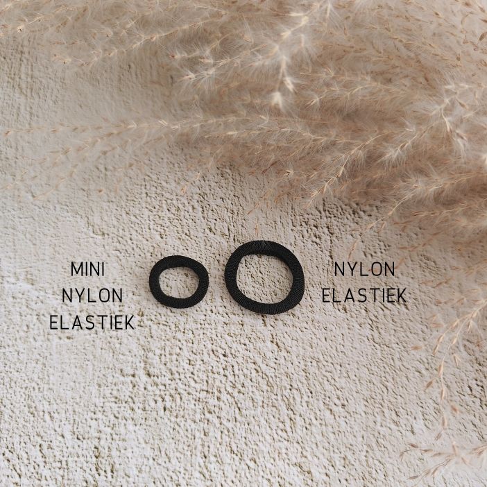 Nylon elastieken Mixbruin - 20 stuks