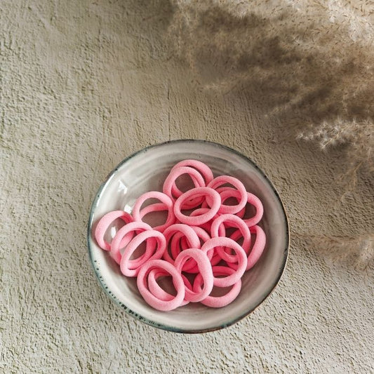 Nylon elastieken Roze - 20 stuks